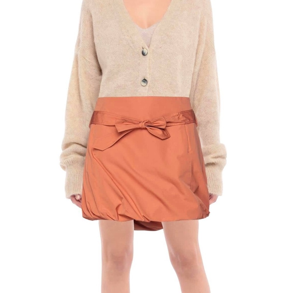 NEW FERRAGAMO  Cotton Short Balloon  Skirt 2-4/38 NWOT